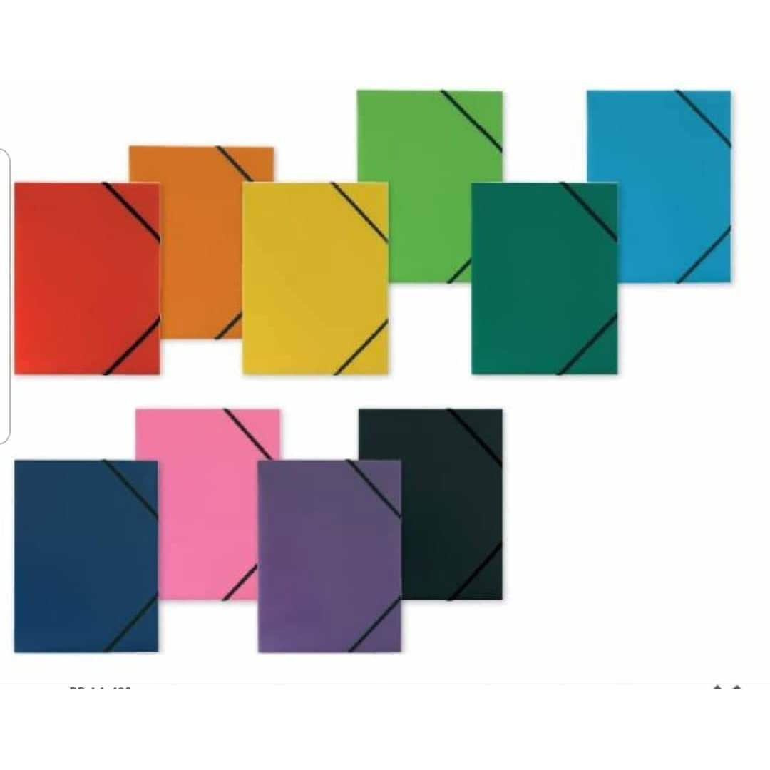 Folders - A4 Plastic Folder with Black Elastic Strips - (Spree)